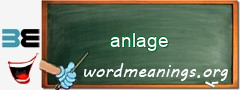 WordMeaning blackboard for anlage